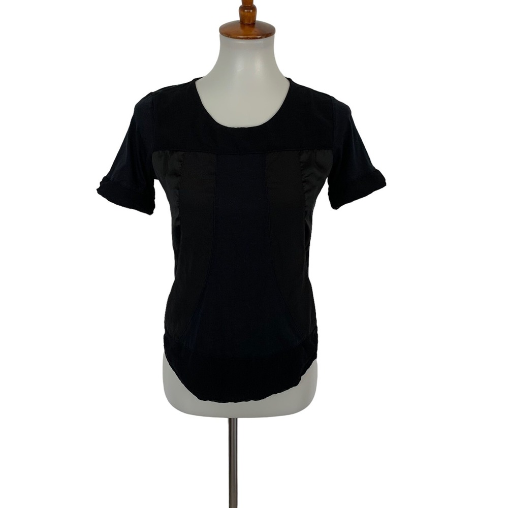 J Crew Blue Top XS Short Sleeve Minimalist Preppy Classic Summer Basic‎